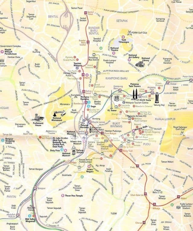 吉隆坡(KL)城市地图