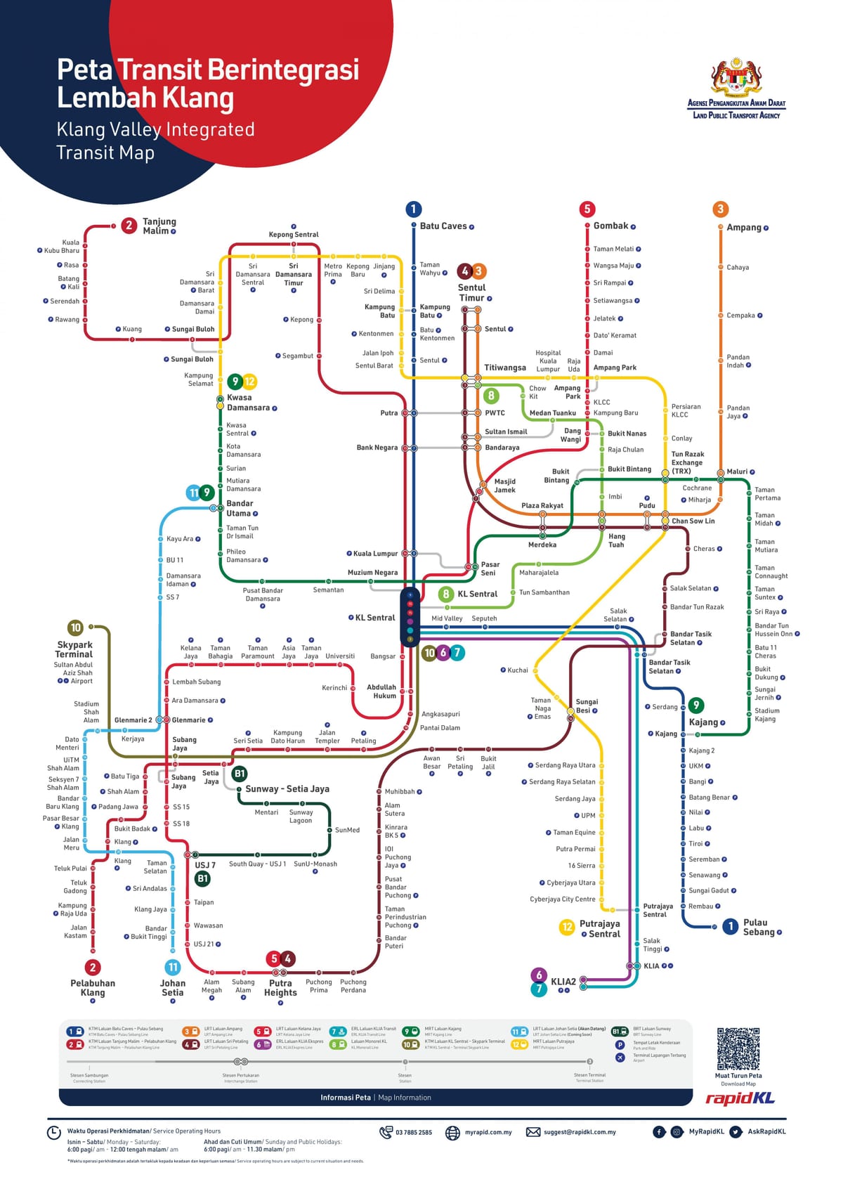 吉隆坡(KL)火车站地图