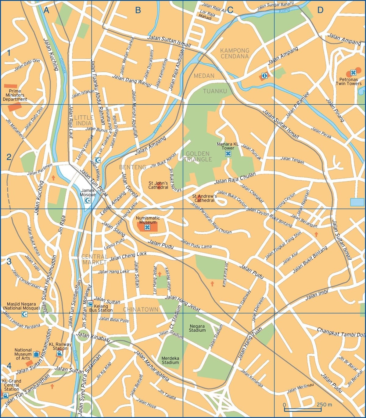 吉隆坡(KL)街道地图